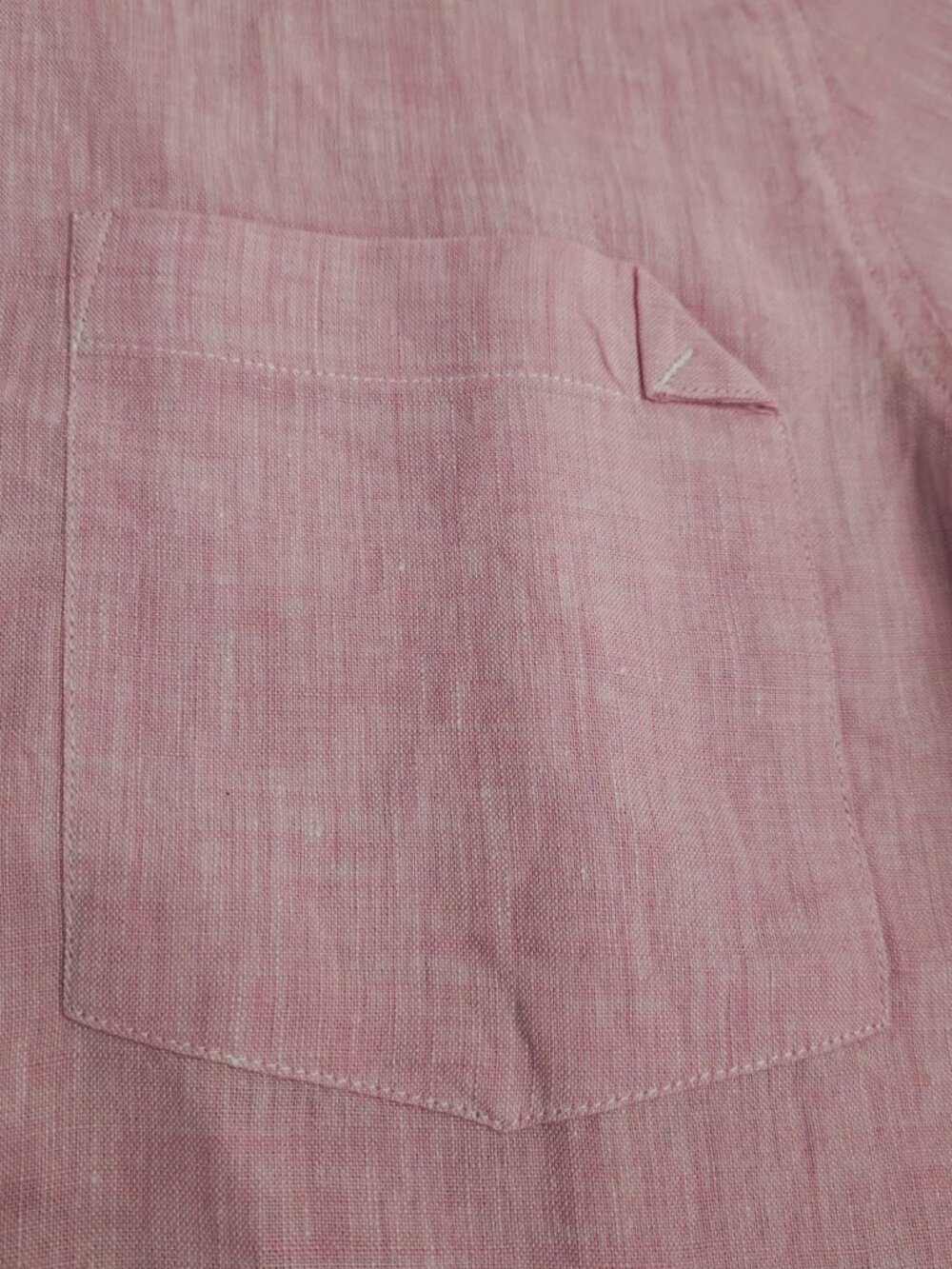 Bohio Pink Structured Linen Long Sleeve Button‑Down Shirt • Men’s Small - Picture 3 of 7